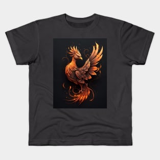 Phoenix Bird Profile View Kids T-Shirt